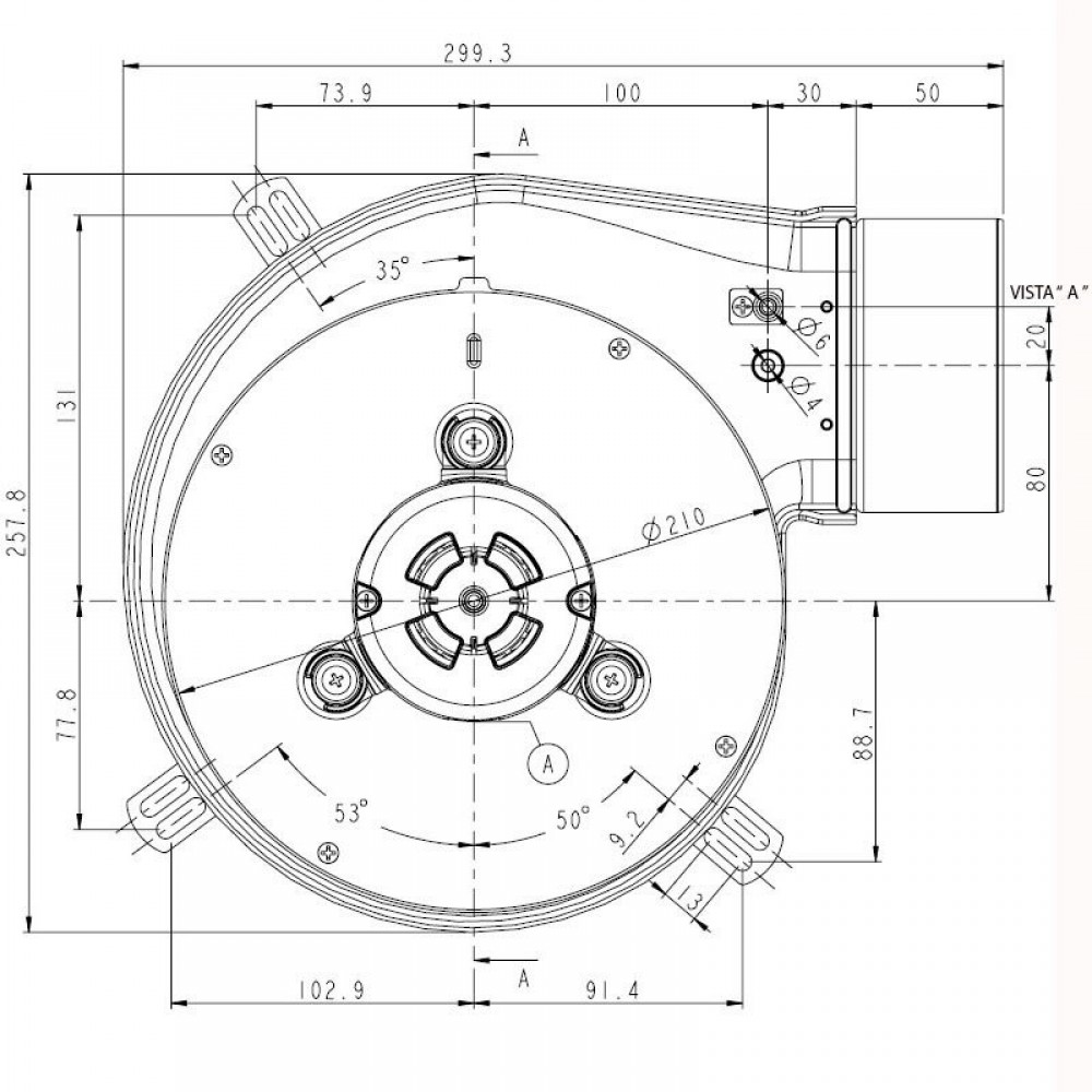 Dūmų ištraukimo ventiliatorius SITGroup LN2 Natalini granulinėms krosnims Eco Spar, Adler ir kt., Maksimalus oro srautas 285 m³/val. | Ventiliatoriai ir pūstuvai | Katilų dalys |
