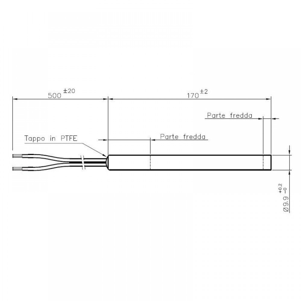 Uždegiklis / rezistorius granulinėms krosnelėms, bendras ilgis 170mm, 300W | Uždegikliai / rezistoriai granulinėms krosnims | Granulių krosnelių dalys |