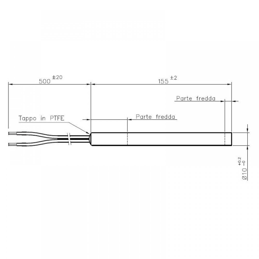 Uždegiklis / rezistorius granulinėms krosnelėms La Nordica, Bestove, Pasian ir kt., bendras ilgis 155mm, 280W | Uždegikliai / rezistoriai granulinėms krosnims | Granulių krosnelių dalys |