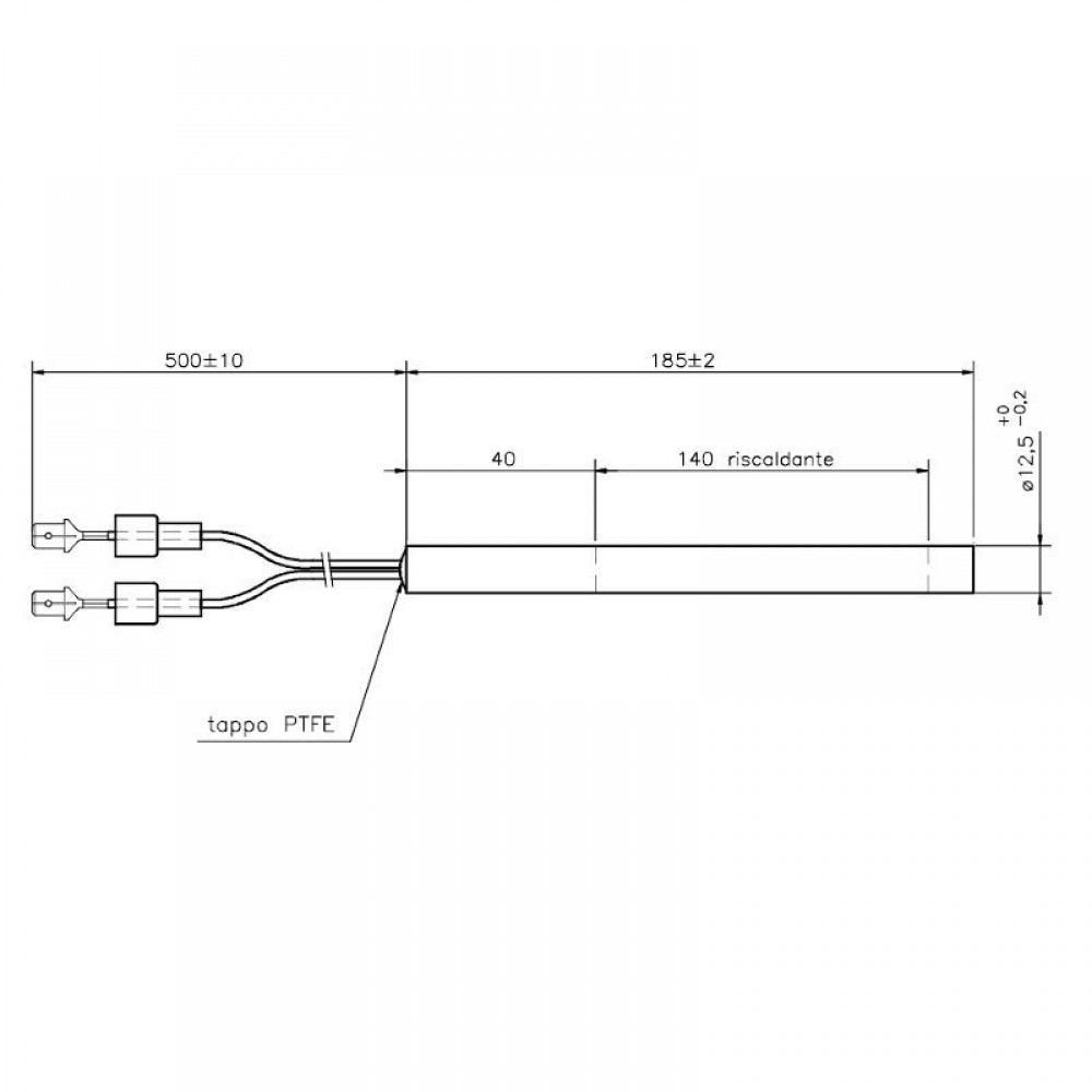 Uždegiklis / rezistorius granulinėms krosnelėms La Nordica ir kt., bendras ilgis 185mm, 400W | Uždegikliai / rezistoriai granulinėms krosnims | Granulių krosnelių dalys |