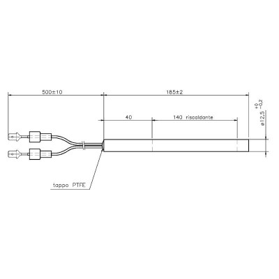 Uždegiklis / rezistorius granulinėms krosnelėms La Nordica ir kt., bendras ilgis 185mm, 400W - Prekių palyginimas