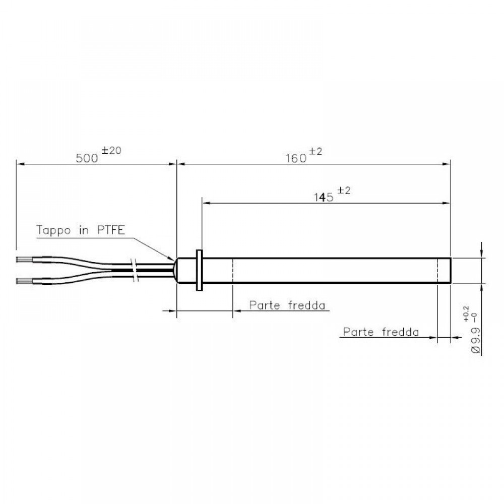 Uždegiklis / rezistorius granulinėms krosnelėms, bendras ilgis 160mm, 250W | Uždegikliai / rezistoriai granulinėms krosnims | Granulių krosnelių dalys |