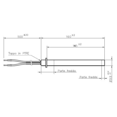 Uždegiklis / rezistorius granulinėms krosnelėms ComfortBilt, Avalon, Lopi ir kiti, bendras ilgis 160mm, 250W - Uždegikliai / rezistoriai granulinėms krosnims