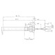 Uždegiklis / rezistorius granulinėms krosnelėms Palazzetti ir kt., bendras ilgis 188mm, 350W | Uždegikliai / rezistoriai granulinėms krosnims | Granulių krosnelių dalys |