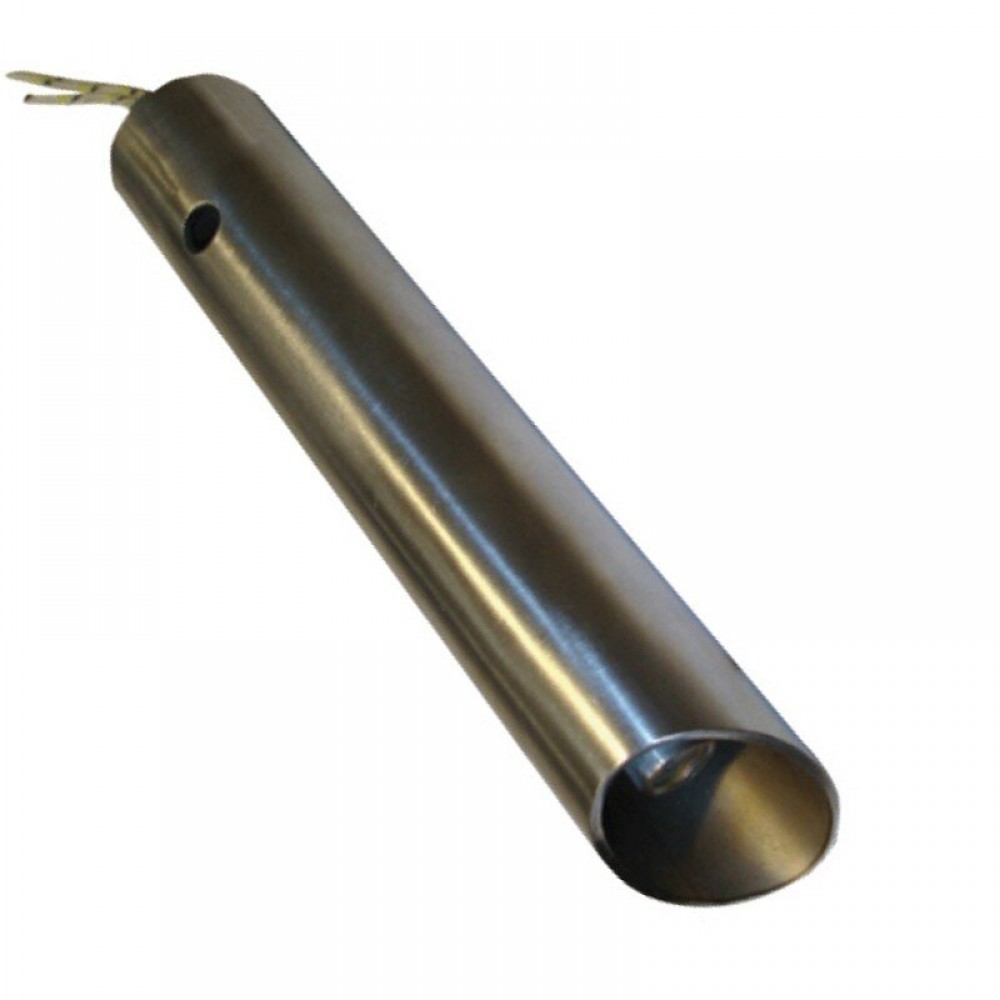 Uždegiklis / rezistorius su oro kanalizacijos vamzdeliu granulių degikliui Ferroli, Anselmo Cola ir kitiems, bendras ilgis 120mm, 350W | Uždegikliai / rezistoriai granuliniam degikliui | Granulių degiklio dalys |