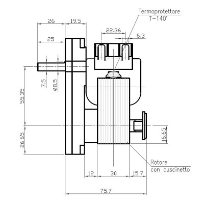 Variklis Kenta K9115005, 1,5 RPM granulinei krosnelei Deville ir kt. - Granulinių krosnių pavarų varikliai