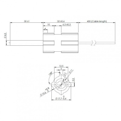 Žemos įtampos Uždegiklis / rezistorius granulinėms krosnelėms Eco Spar, BURNiT ir kiti, bendras ilgis 65mm, nuo 95W iki 24V - Granulių krosnelių dalys
