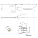 Žemos įtampos Uždegiklis / rezistorius granulinėms krosnelėms, bendras ilgis 123mm, nuo 120W iki 24V | Uždegikliai / rezistoriai granulinėms krosnims | Granulių krosnelių dalys |