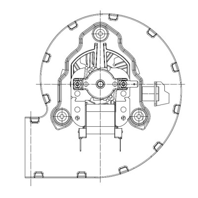 Išcentrinis ventiliatorius EBM granulinėms krosnelėms Ecoteck, Edilkamin, Ravelli ir kt., srautas 140 m³/val. - Granulinių krosnelių ventiliatoriai ir pūstuvai