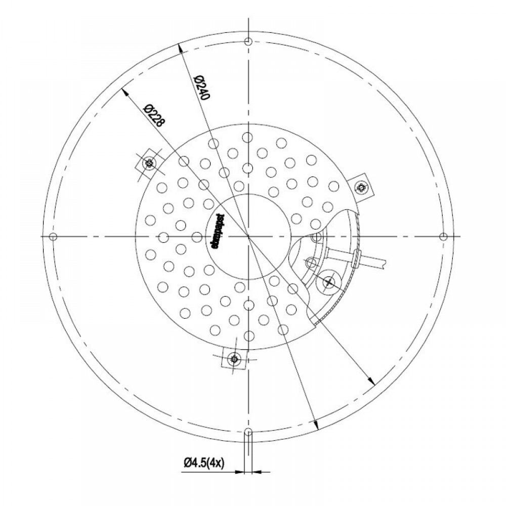 Dūmų ištraukimo ventiliatorius EBM, Maksimalus oro srautas 450 m³/val | Ventiliatoriai ir pūstuvai | Granulių krosnelių dalys |