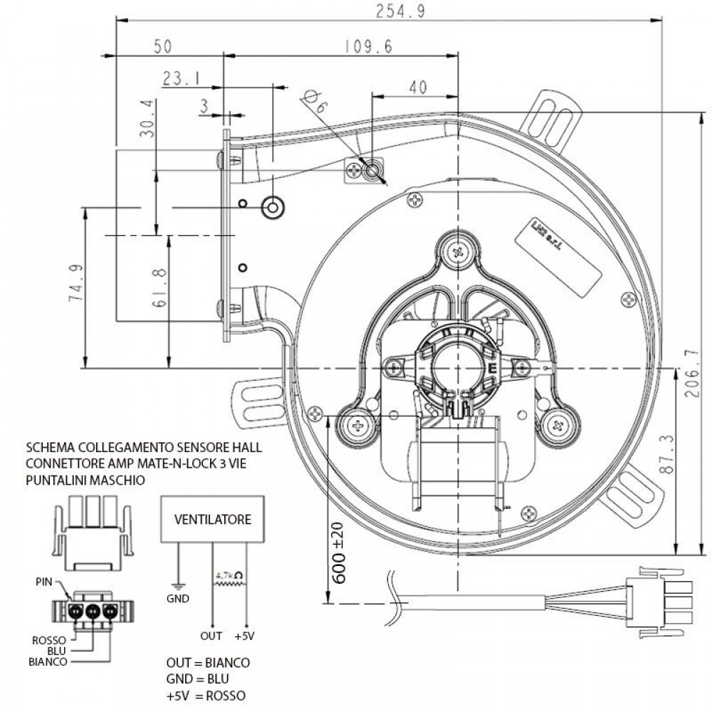 Dūmų ištraukimo ventiliatorius LN2 Natalini granulinėms krosnelėms Maksimalus oro srautas 160 m³/val. | Ventiliatoriai ir pūstuvai | Granulių krosnelių dalys |