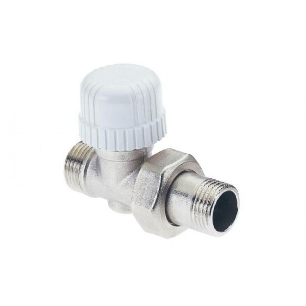 Šildymo radiatoriaus tiesus vožtuvas ICMA 771 termostatinės galvos (M28x1.5) montavimui, skirtas adapteriui ICMA 90/100 (M24x1.5)