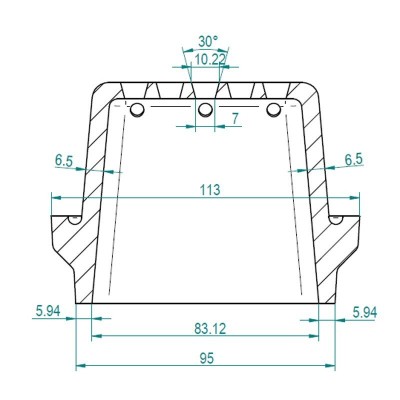 Ketaus Degiklio puodas granulinei viryklei, 113 x 93mm - Deginti puodą granulinėms krosnelėms