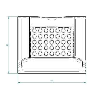 Ketaus Degiklio puodas granulinei viryklei, 118 x 99mm - Deginti puodą granulinėms krosnelėms