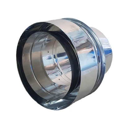 Dūmtraukio adapteris, iš vienos sienos į dvisienį dūmtakio, nerūdijančio plieno AISI 304, Ф80-130 - Ф300-350 - Dūmtraukio adapteriai