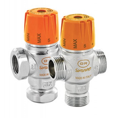 Adjustable thermostatic mixing valve, Solar model - Centrinis šildymas
