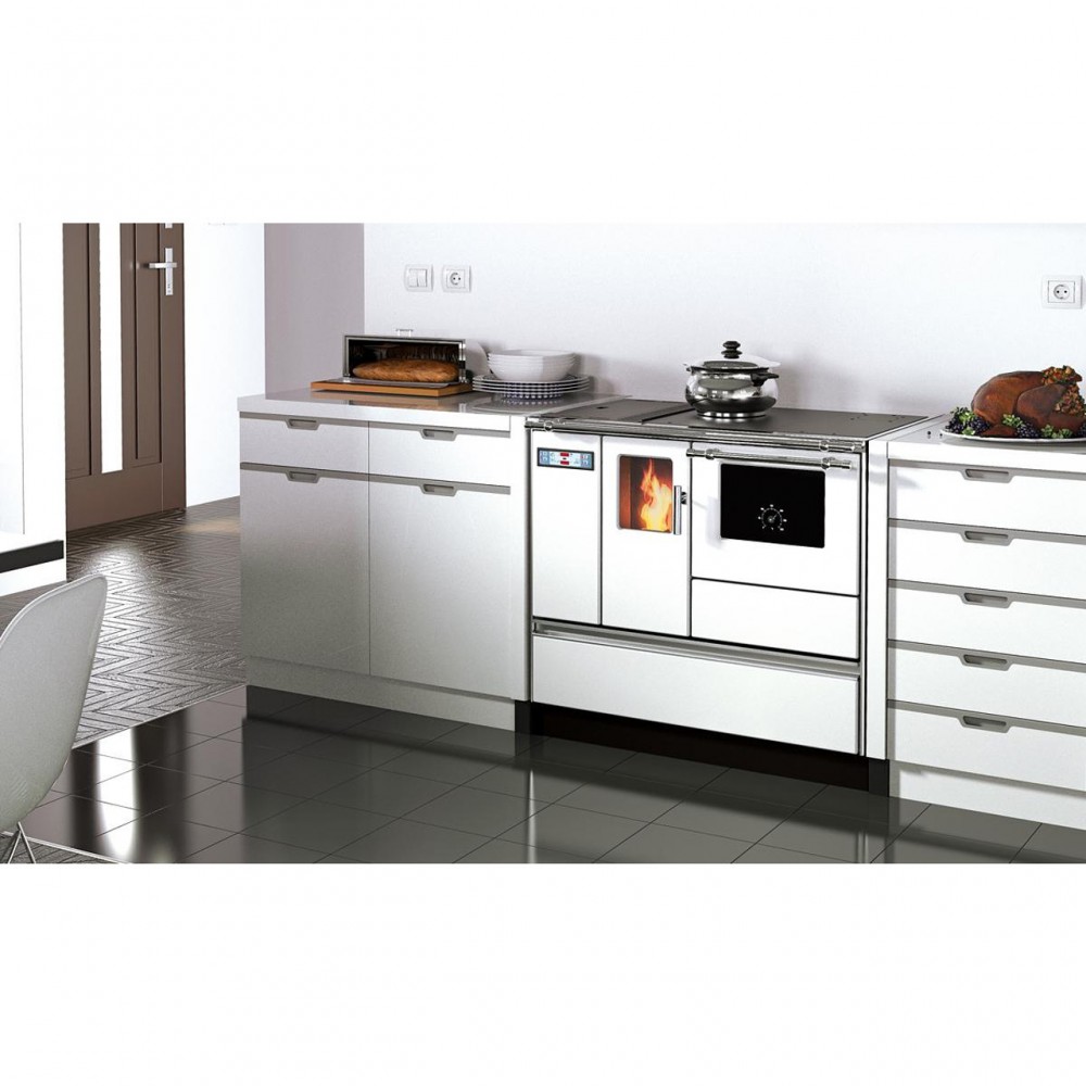 Granulių viryklė Alfa Plam Alfa 90 Pelet Balta, 8.18kW | Granulių viryklės | Granulės |
