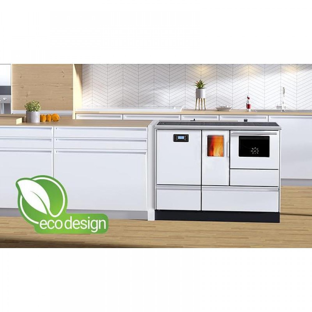 Granulių viryklė su vandens konturu Alfa Plam Alfa Term 20 Pellet Balta, 20kW | Granulių viryklės | Granulės |
