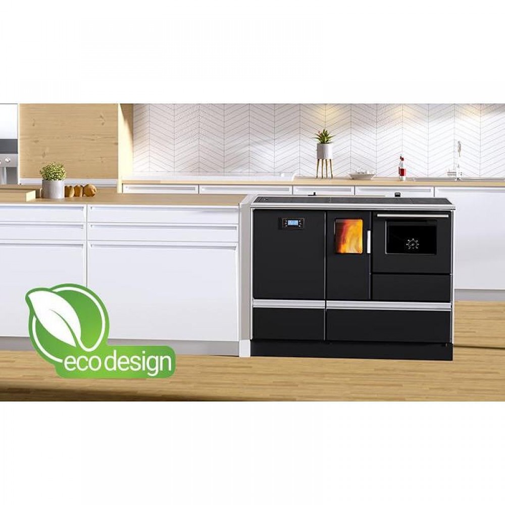 Granulių viryklė su vandens konturu Alfa Plam Alfa Term 20 Pellet Antracitas, 20kW | Granulių viryklės | Granulės |