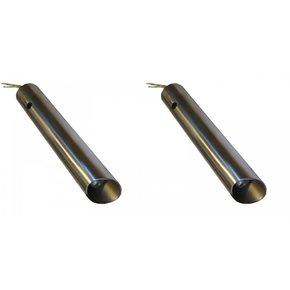 Uždegiklis / rezistorius su oro kanalizacijos vamzdeliu granulių degikliui Ferroli, Anselmo Cola ir kitiems, bendras ilgis 130mm, 350W - x2 | Uždegikliai / rezistoriai granuliniam degikliui | Granulių degiklio dalys |