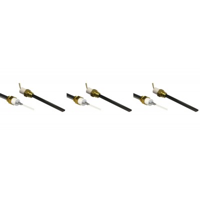 Uždegiklis / rezistorius su juodu kvarco kristalu granulinėms krosnelėms Karmek One, Balkan Energy, La Nordica ir kitoms, bendras ilgis 126mm, 300W - x3 - Uždegikliai / rezistoriai granulinėms krosnims